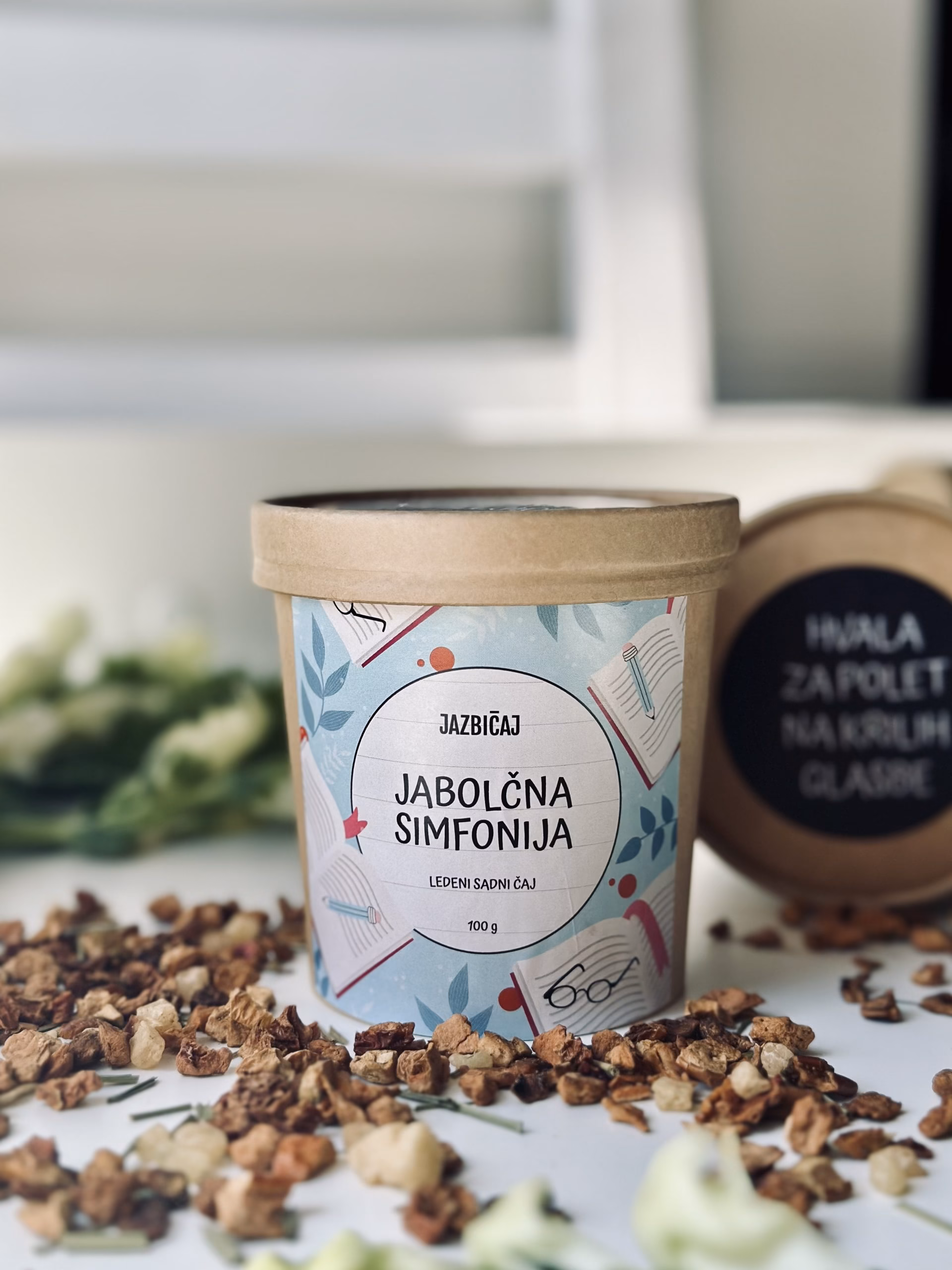 Darilni paket NAVDIH (čaj in Kuki) - v darilni škatli - slika 3