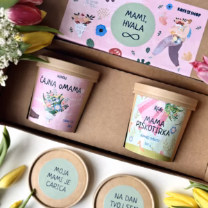 Mamin sladki oddih – darilni paket s čajem in piškoti