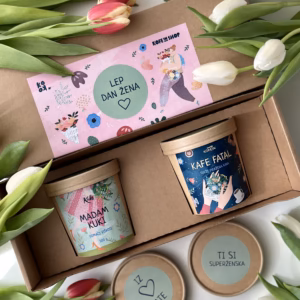 Darilni paket za dan žena – Kafe Fatal in Madam Kuki
