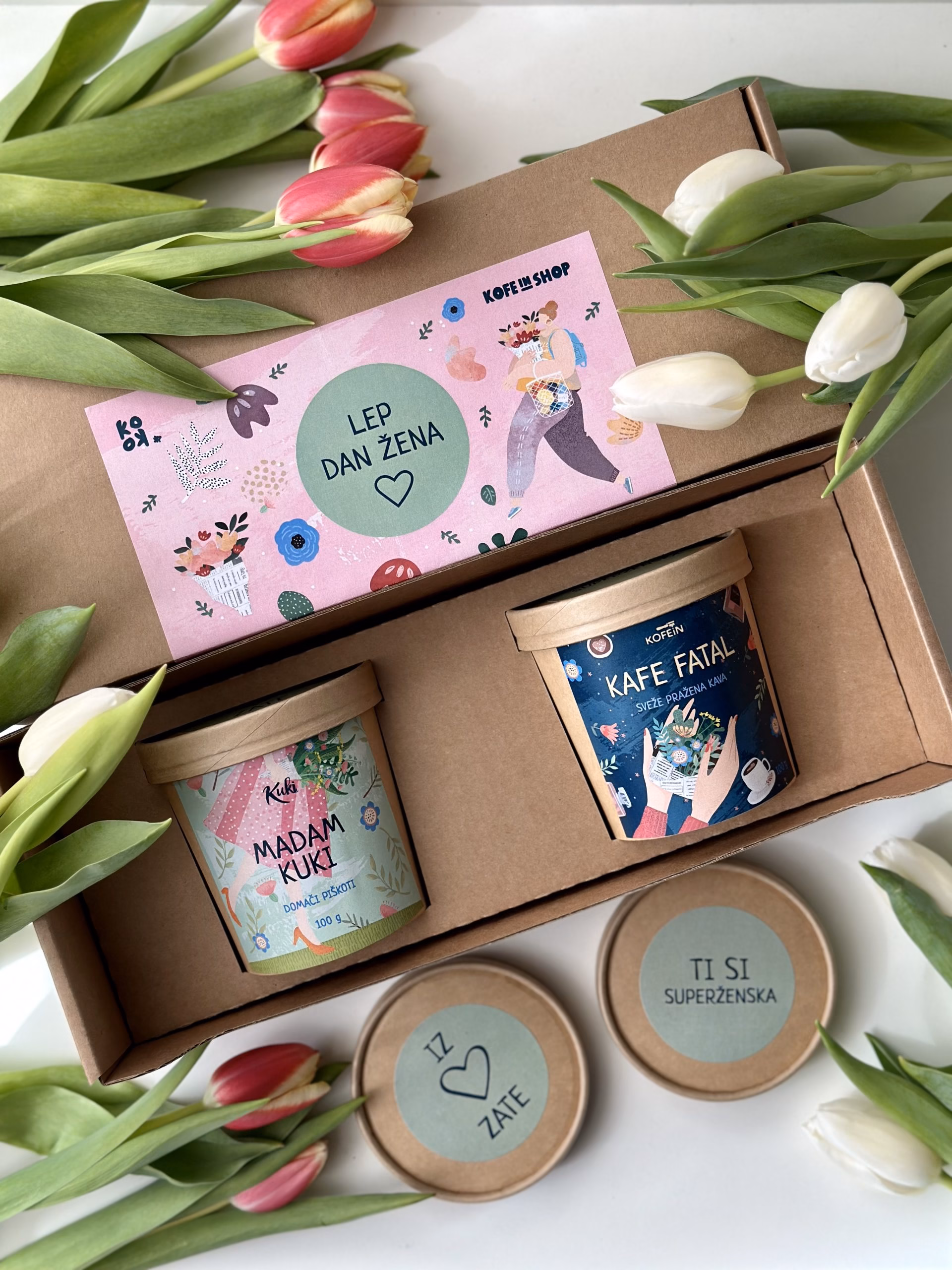 Darilni paket za dan žena – Kafe Fatal in Madam Kuki