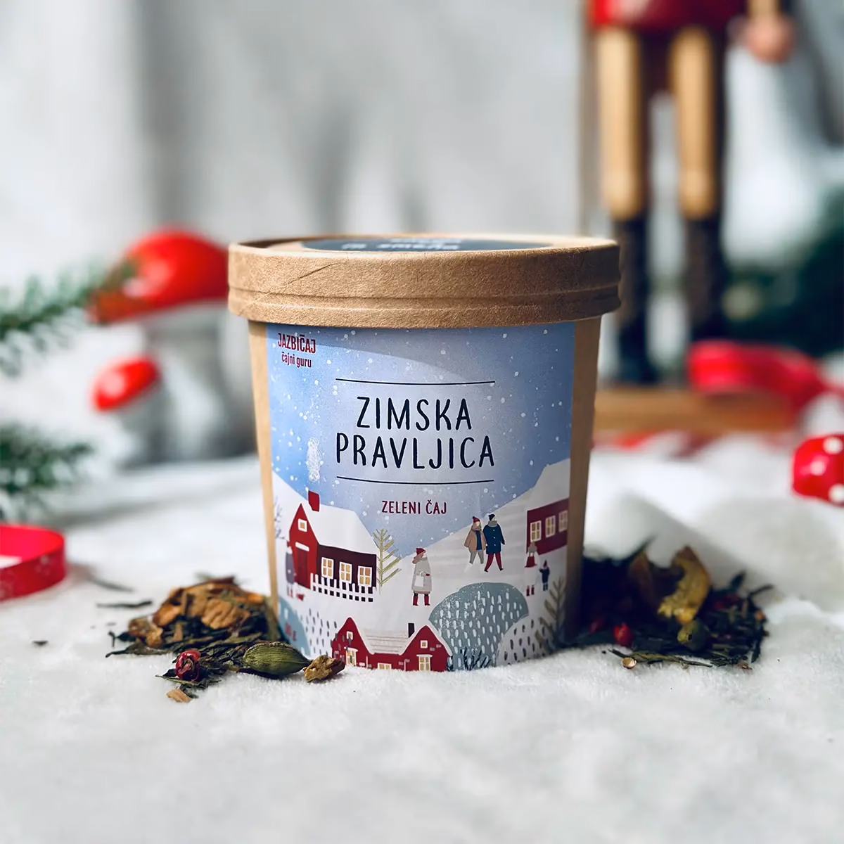 Jazbičaj Zimska pravljica zeleniu čaj zimska ponudba