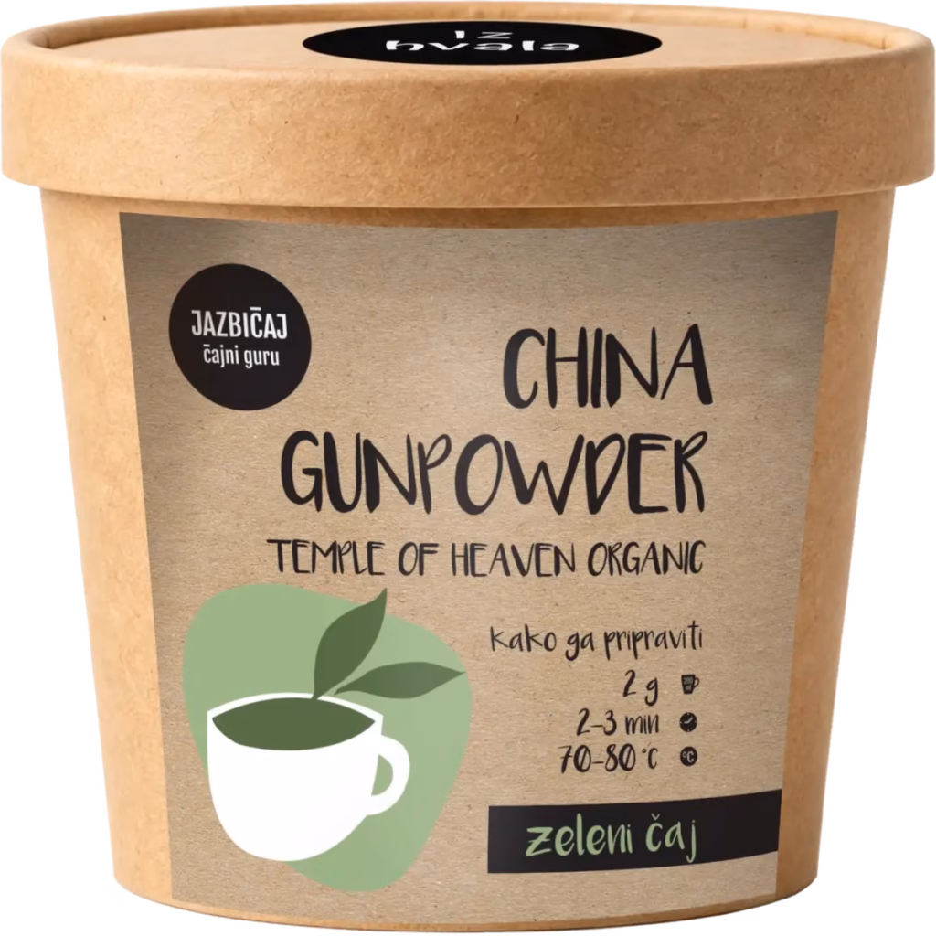 Jazbičaj China gunpowder zeleni čaj