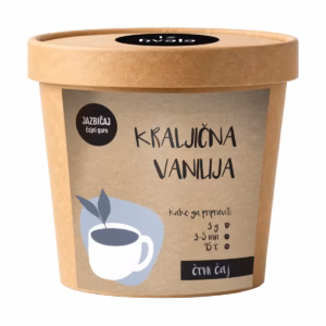 Lonček Jazbičaj črnega čaja Kraljična vanilija