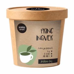 Lonček Jazbičaj zelenega čaja Princ ingver