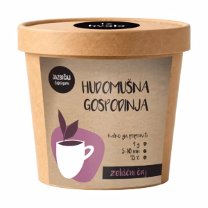 Lonček Jazbičaj zeliščnega čaja hudomušna gospodinja